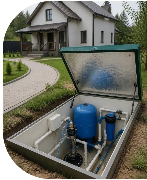 Автономное водоснабжение дома в Конаково от 152055 р. | АПаруса-Кнк